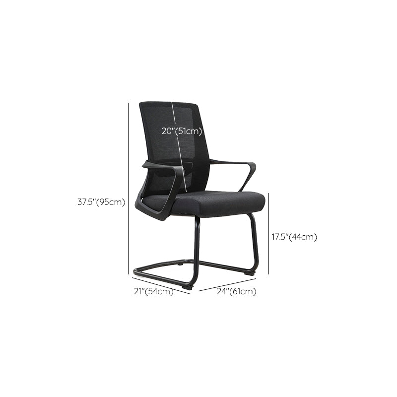 Contemporary Breathable AirGrid Desk Chair Microfiber Conference Arm Chair Clearhalo 'furn' 'furn_office_chair' 'Furniture' 'Office Chairs' 'Office Furniture' 'office_chair' 6370322
