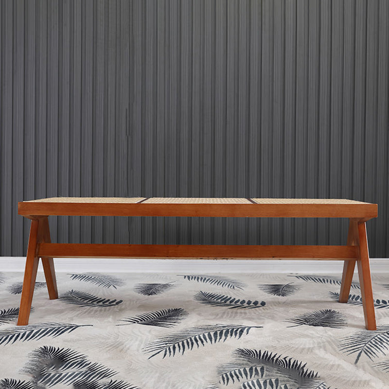 Tropical Rubber Wood Bedroom Bench 50.7"L Seating Bench with Legs Clearhalo 'Benches' 'Chairs & Seating' 'furn' 'furn_benches' 'Furniture' 'Living Room Furniture' 6370394