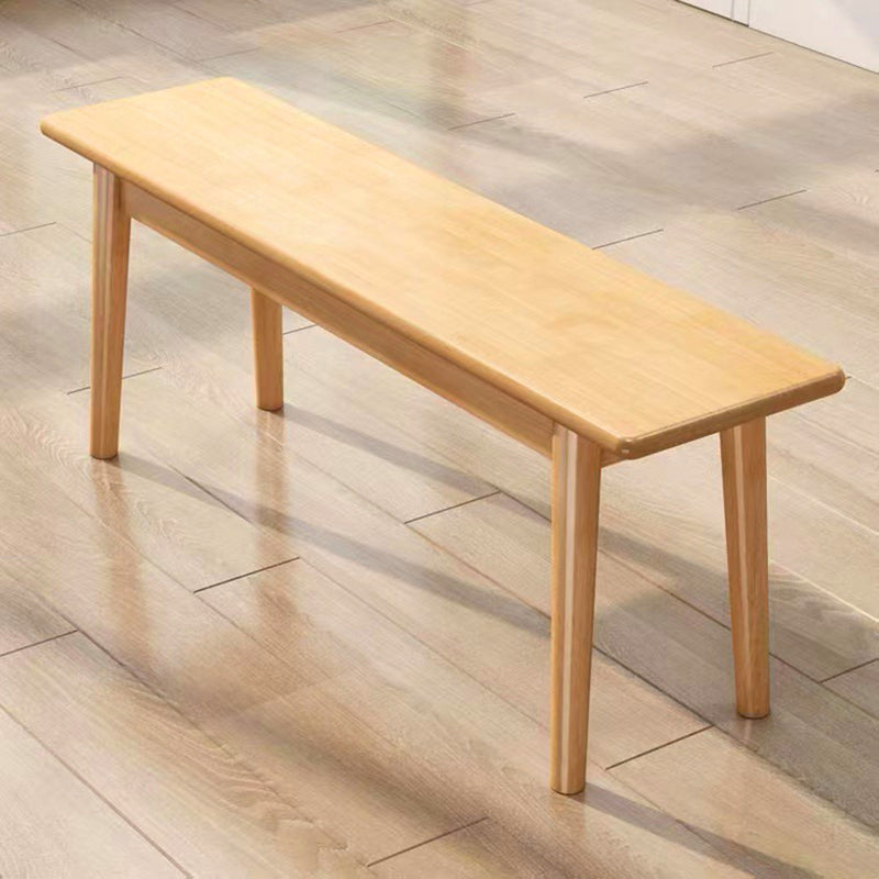 11.7-inch Width Modern Seating Bench Solid Wood Rectangle Solid Color Bench Natural Clearhalo 'Benches' 'Chairs & Seating' 'furn' 'furn_benches' 'Furniture' 'Living Room Furniture' 6370397