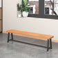 11.7-inch W Modern Entryway Bench Solid Wood Rectangle Seating Bench 71"L x 12"W x 18"H Clearhalo 'Benches' 'Chairs & Seating' 'furn' 'furn_benches' 'Furniture' 'Living Room Furniture' 6370408