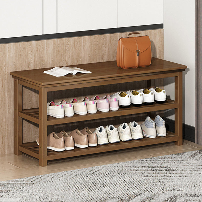 Mid-Century Modern Bench 11.42 Inch Wide Seating Bench with Shoes Storage Clearhalo 'Benches' 'Chairs & Seating' 'furn' 'furn_benches' 'Furniture' 'Living Room Furniture' 6370422