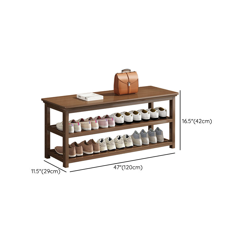 Mid-Century Modern Bench 11.42 Inch Wide Seating Bench with Shoes Storage Clearhalo 'Benches' 'Chairs & Seating' 'furn' 'furn_benches' 'Furniture' 'Living Room Furniture' 6370440