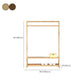 Contemporary Style Coat Hanger Solid Wood Double Shelves Coat Rack for Living Room