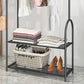 Contemporary Metal Coat Hanger Free Standing Coat Rack with Shelves Shelving Clearhalo 'Entry & Mudroom Furniture' 'furn' 'furn_hall_tree_coat_racks' 'Furniture' 'Hall Trees & Coat Racks' 'hall_tree_coat_racks' 6370496