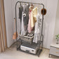 Contemporary Metal Coat Hanger Free Standing Coat Rack with Shelves Shelving Clearhalo 'Entry & Mudroom Furniture' 'furn' 'furn_hall_tree_coat_racks' 'Furniture' 'Hall Trees & Coat Racks' 'hall_tree_coat_racks' 6370499
