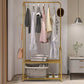 Contemporary Metal Coat Hanger Free Standing Coat Rack with Shelves Shelving Clearhalo 'Entry & Mudroom Furniture' 'furn' 'furn_hall_tree_coat_racks' 'Furniture' 'Hall Trees & Coat Racks' 'hall_tree_coat_racks' 6370503