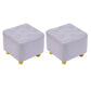 Modern Standard Pouf Water Resistant Square Cube for Home Decor Grey 2 Piece Set Clearhalo 'furn' 'furn_ottomans_poufs' 'Furniture' 'Living Room Furniture' 'Ottomans & Poufs' 'ottomans_poufs' 6370662