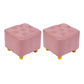 Modern Standard Pouf Water Resistant Square Cube for Home Decor Pink 2 Piece Set Clearhalo 'furn' 'furn_ottomans_poufs' 'Furniture' 'Living Room Furniture' 'Ottomans & Poufs' 'ottomans_poufs' 6370668