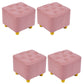 Modern Standard Pouf Water Resistant Square Cube for Home Decor Pink 4 Piece Set Clearhalo 'furn' 'furn_ottomans_poufs' 'Furniture' 'Living Room Furniture' 'Ottomans & Poufs' 'ottomans_poufs' 6370669