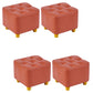 Modern Standard Pouf Water Resistant Square Cube for Home Decor Orange 4 Piece Set Clearhalo 'furn' 'furn_ottomans_poufs' 'Furniture' 'Living Room Furniture' 'Ottomans & Poufs' 'ottomans_poufs' 6370694