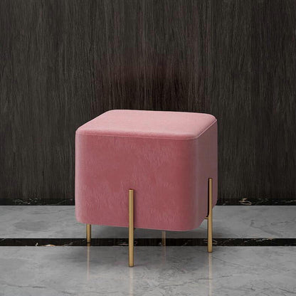 Gorgeous Solid Color Standard Scratch Resistant Standard for Living Room Pink 1 Piece Clearhalo 'furn' 'furn_ottomans_poufs' 'Furniture' 'Living Room Furniture' 'Ottomans & Poufs' 'ottomans_poufs' 6370697