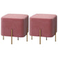 Gorgeous Solid Color Standard Scratch Resistant Standard for Living Room Pink 2 Piece Set Clearhalo 'furn' 'furn_ottomans_poufs' 'Furniture' 'Living Room Furniture' 'Ottomans & Poufs' 'ottomans_poufs' 6370698
