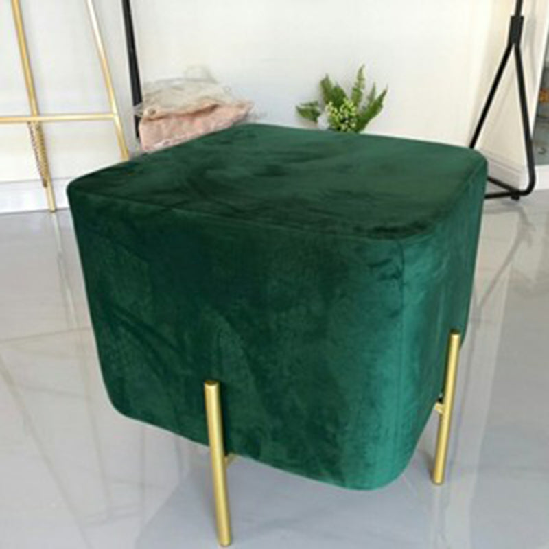 Gorgeous Solid Color Standard Scratch Resistant Standard for Living Room Blackish Green 1 Piece Clearhalo 'furn' 'furn_ottomans_poufs' 'Furniture' 'Living Room Furniture' 'Ottomans & Poufs' 'ottomans_poufs' 6370702