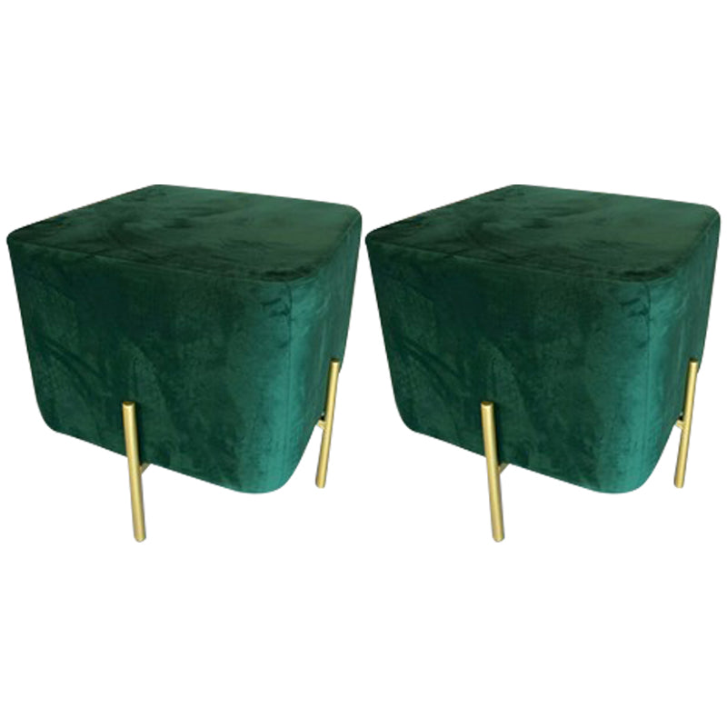 Gorgeous Solid Color Standard Scratch Resistant Standard for Living Room Blackish Green 2 Piece Set Clearhalo 'furn' 'furn_ottomans_poufs' 'Furniture' 'Living Room Furniture' 'Ottomans & Poufs' 'ottomans_poufs' 6370705
