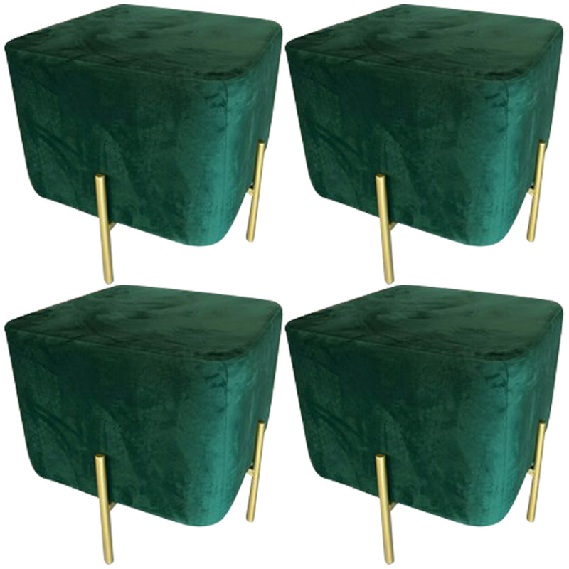 Gorgeous Solid Color Standard Scratch Resistant Standard for Living Room Blackish Green 4 Piece Set Clearhalo 'furn' 'furn_ottomans_poufs' 'Furniture' 'Living Room Furniture' 'Ottomans & Poufs' 'ottomans_poufs' 6370706