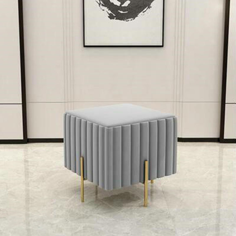 Gorgeous Solid Color Standard Scratch Resistant Standard for Living Room Light Gray 1 Piece Clearhalo 'furn' 'furn_ottomans_poufs' 'Furniture' 'Living Room Furniture' 'Ottomans & Poufs' 'ottomans_poufs' 6370707