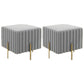 Gorgeous Solid Color Standard Scratch Resistant Standard for Living Room Light Gray 2 Piece Set Clearhalo 'furn' 'furn_ottomans_poufs' 'Furniture' 'Living Room Furniture' 'Ottomans & Poufs' 'ottomans_poufs' 6370708