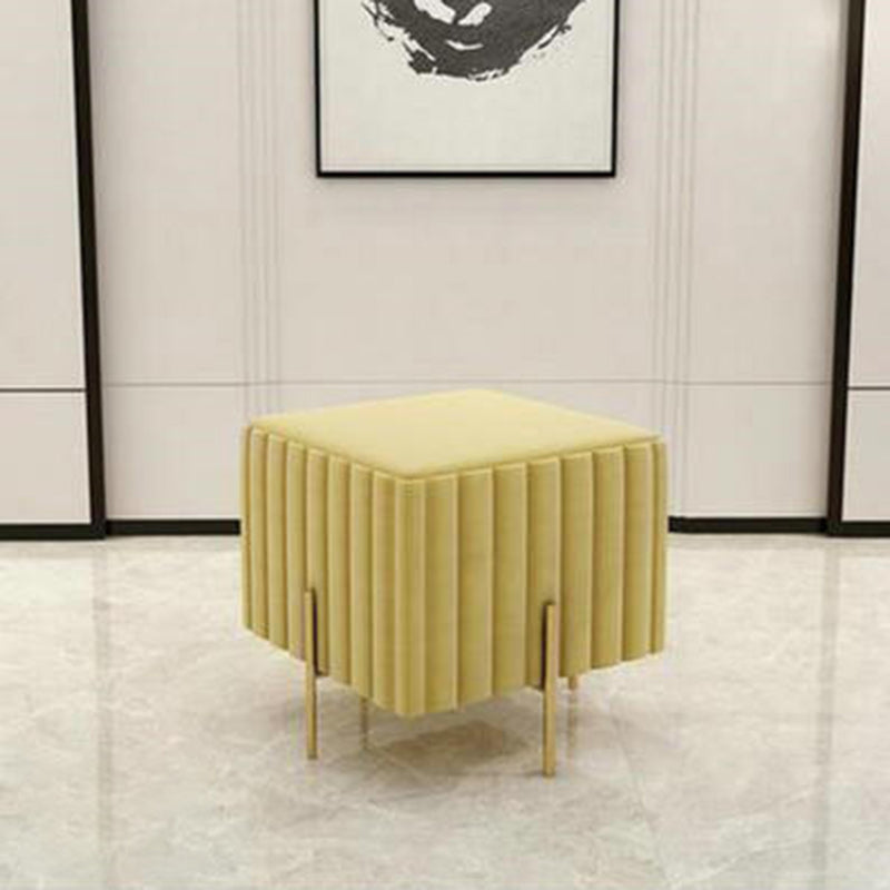 Gorgeous Solid Color Standard Scratch Resistant Standard for Living Room Yellow 1 Piece Clearhalo 'furn' 'furn_ottomans_poufs' 'Furniture' 'Living Room Furniture' 'Ottomans & Poufs' 'ottomans_poufs' 6370713