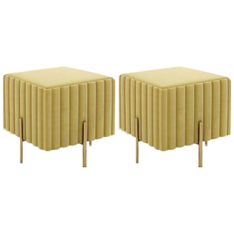 Gorgeous Solid Color Standard Scratch Resistant Standard for Living Room Yellow 2 Piece Set Clearhalo 'furn' 'furn_ottomans_poufs' 'Furniture' 'Living Room Furniture' 'Ottomans & Poufs' 'ottomans_poufs' 6370714