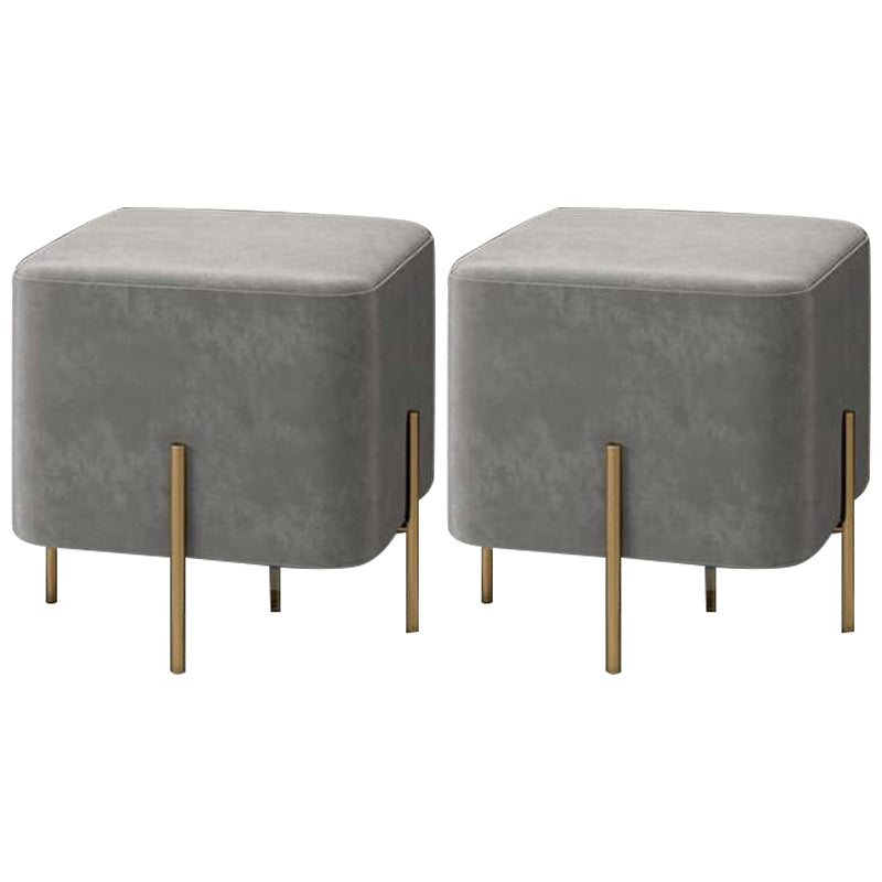 Gorgeous Solid Color Standard Scratch Resistant Standard for Living Room Dark Gray 2 Piece Set Clearhalo 'furn' 'furn_ottomans_poufs' 'Furniture' 'Living Room Furniture' 'Ottomans & Poufs' 'ottomans_poufs' 6370720