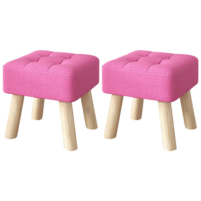 Purple Modern Standard Water Resistant Square Standard for Living Room Rose Red 2 Piece Set Clearhalo 'furn' 'furn_ottomans_poufs' 'Furniture' 'Living Room Furniture' 'Ottomans & Poufs' 'ottomans_poufs' 6370731