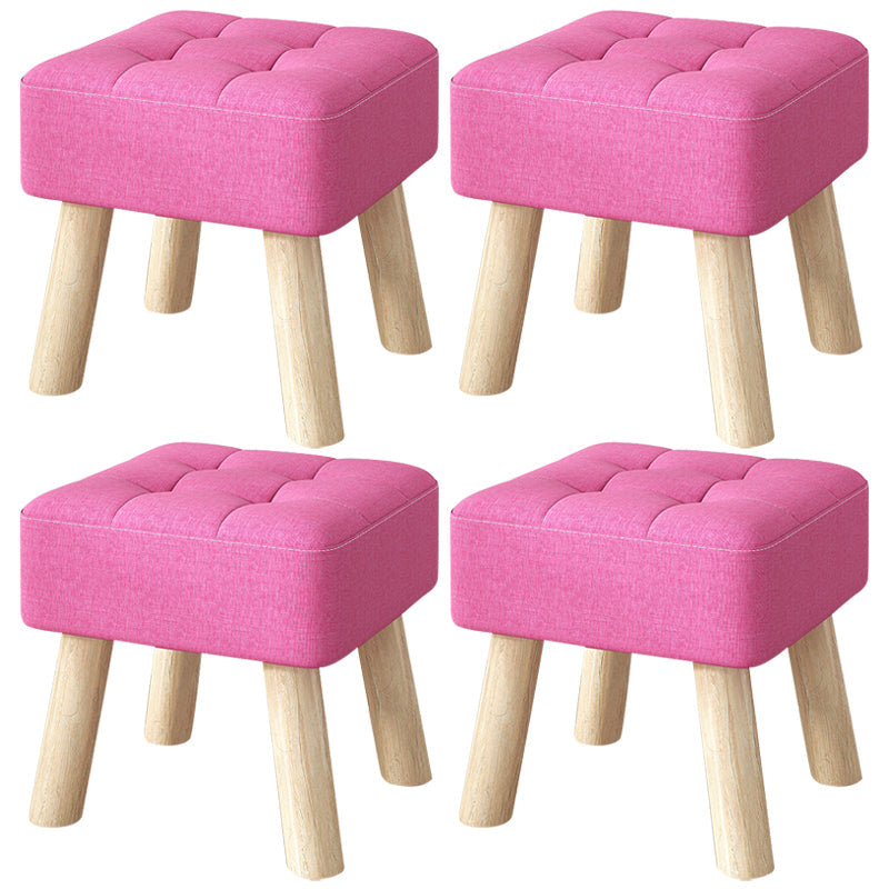 Purple Modern Standard Water Resistant Square Standard for Living Room Rose Red 4 Piece Set Clearhalo 'furn' 'furn_ottomans_poufs' 'Furniture' 'Living Room Furniture' 'Ottomans & Poufs' 'ottomans_poufs' 6370734