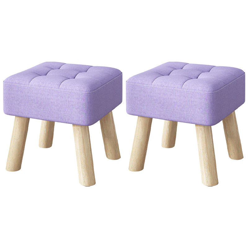 Purple Modern Standard Water Resistant Square Standard for Living Room Purple 2 Piece Set Clearhalo 'furn' 'furn_ottomans_poufs' 'Furniture' 'Living Room Furniture' 'Ottomans & Poufs' 'ottomans_poufs' 6370745