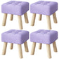 Purple Modern Standard Water Resistant Square Standard for Living Room Purple 4 Piece Set Clearhalo 'furn' 'furn_ottomans_poufs' 'Furniture' 'Living Room Furniture' 'Ottomans & Poufs' 'ottomans_poufs' 6370746