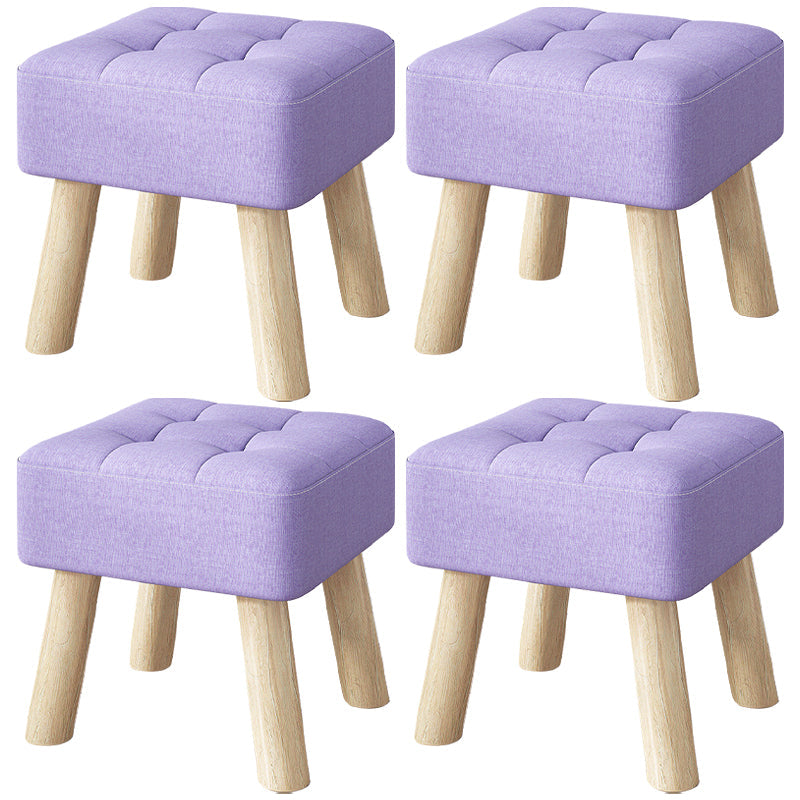 Purple Modern Standard Water Resistant Square Standard for Living Room Purple 4 Piece Set Clearhalo 'furn' 'furn_ottomans_poufs' 'Furniture' 'Living Room Furniture' 'Ottomans & Poufs' 'ottomans_poufs' 6370746