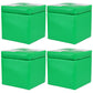 Modern Color Block Square Cube Water Resistant Storage Ottoman Green 4 Piece Set Clearhalo 'furn' 'furn_ottomans_poufs' 'Furniture' 'Living Room Furniture' 'Ottomans & Poufs' 'ottomans_poufs' 6370779