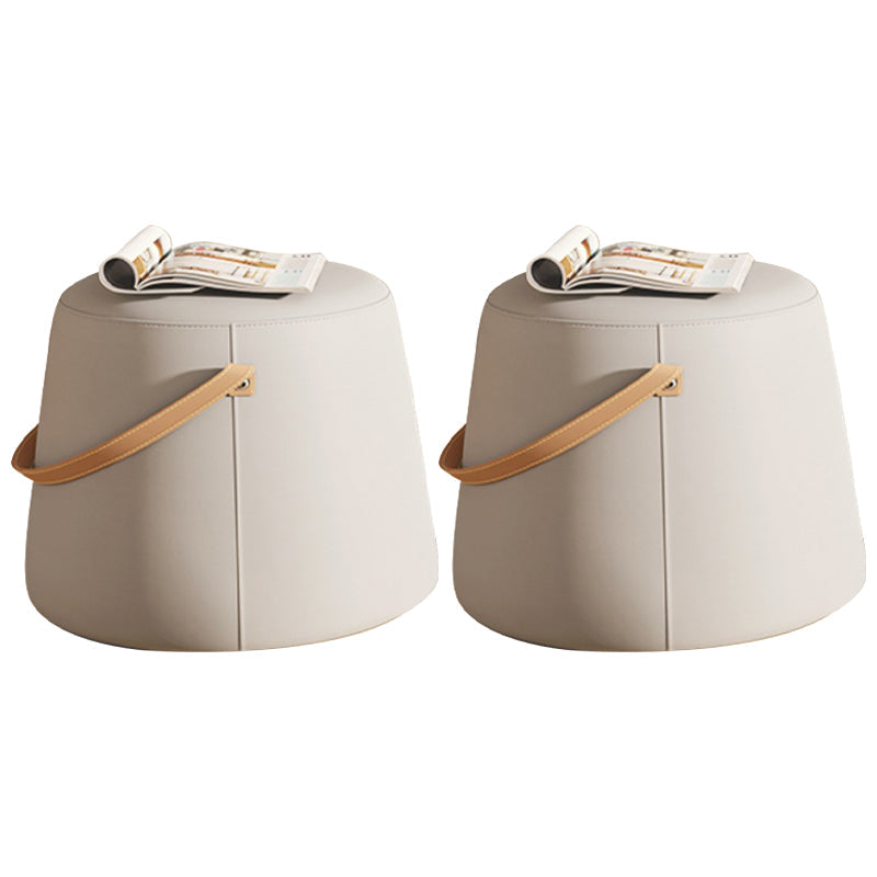 Orange Contemporary Pouf Water Resistant Pouf for Home Decoration 16.5"L x 17"W x 16"H Gray-White 2 Piece Set Clearhalo 'furn' 'furn_ottomans_poufs' 'Furniture' 'Living Room Furniture' 'Ottomans & Poufs' 'ottomans_poufs' 6370789