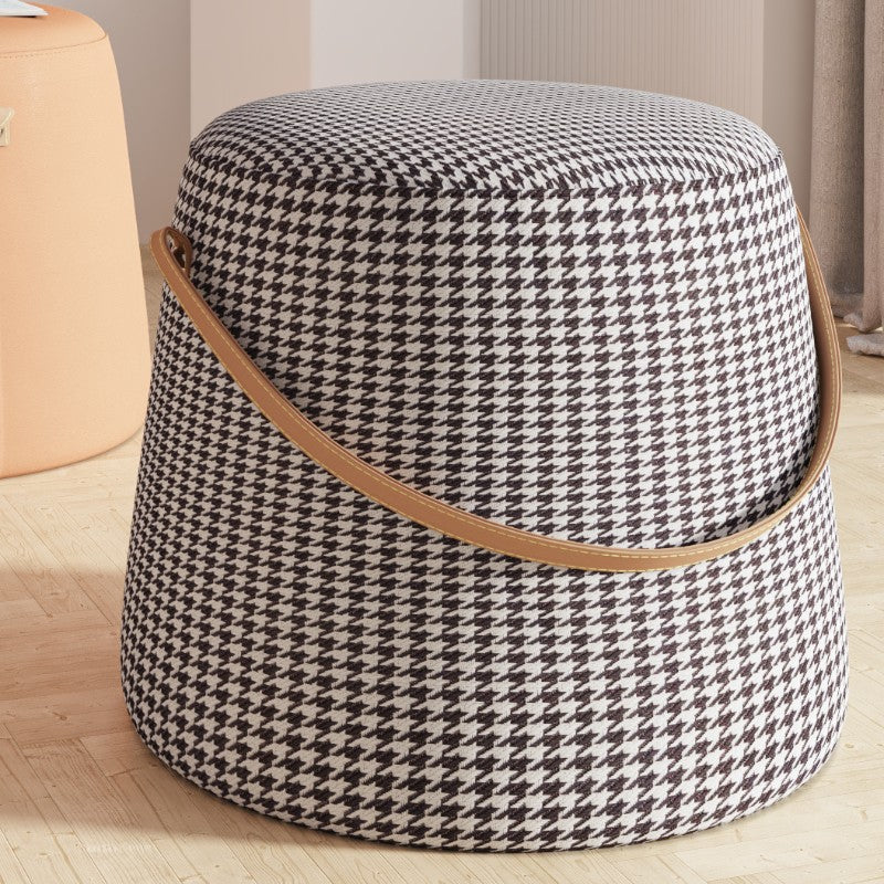 Orange Contemporary Pouf Water Resistant Pouf for Home Decoration 16.5"L x 17"W x 16"H Black 1 Piece Clearhalo 'furn' 'furn_ottomans_poufs' 'Furniture' 'Living Room Furniture' 'Ottomans & Poufs' 'ottomans_poufs' 6370799
