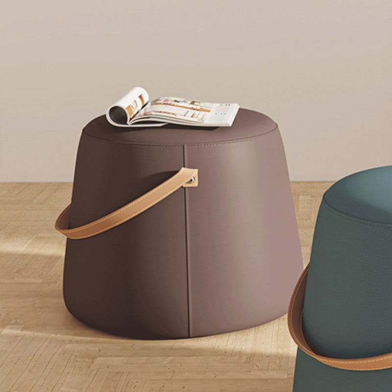 Orange Contemporary Pouf Water Resistant Pouf for Home Decoration 16.5"L x 17"W x 16"H Coffee 1 Piece Clearhalo 'furn' 'furn_ottomans_poufs' 'Furniture' 'Living Room Furniture' 'Ottomans & Poufs' 'ottomans_poufs' 6370808