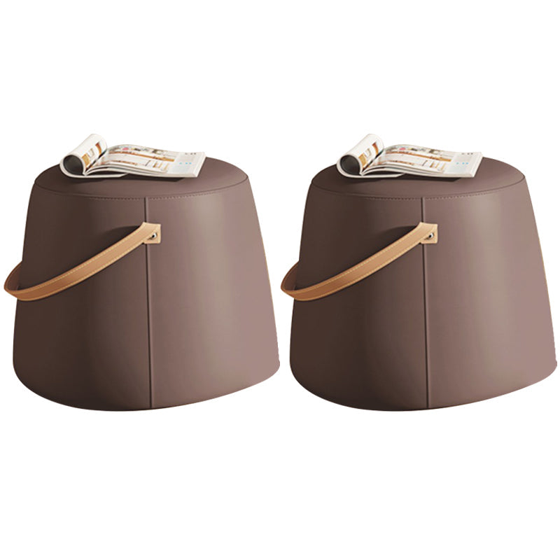 Orange Contemporary Pouf Water Resistant Pouf for Home Decoration 16.5"L x 17"W x 16"H Coffee 2 Piece Set Clearhalo 'furn' 'furn_ottomans_poufs' 'Furniture' 'Living Room Furniture' 'Ottomans & Poufs' 'ottomans_poufs' 6370809