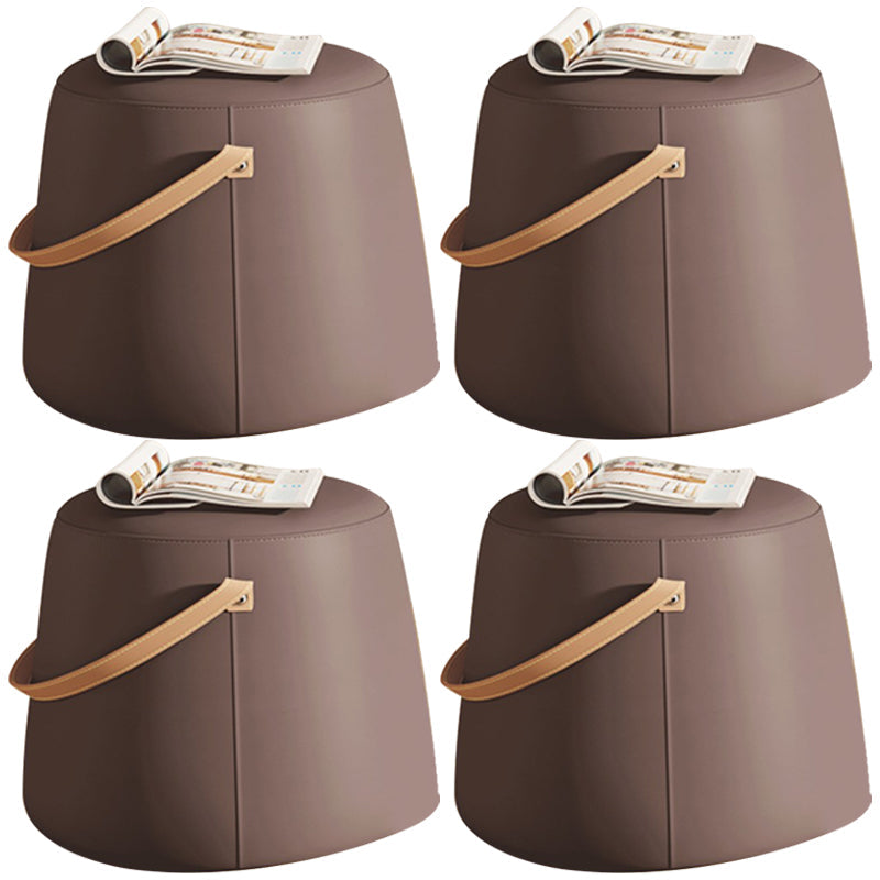 Orange Contemporary Pouf Water Resistant Pouf for Home Decoration 16.5"L x 17"W x 16"H Coffee 4 Piece Set Clearhalo 'furn' 'furn_ottomans_poufs' 'Furniture' 'Living Room Furniture' 'Ottomans & Poufs' 'ottomans_poufs' 6370810