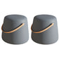 Orange Contemporary Pouf Water Resistant Pouf for Home Decoration 16.5"L x 17"W x 16"H Grey 2 Piece Set Clearhalo 'furn' 'furn_ottomans_poufs' 'Furniture' 'Living Room Furniture' 'Ottomans & Poufs' 'ottomans_poufs' 6370812