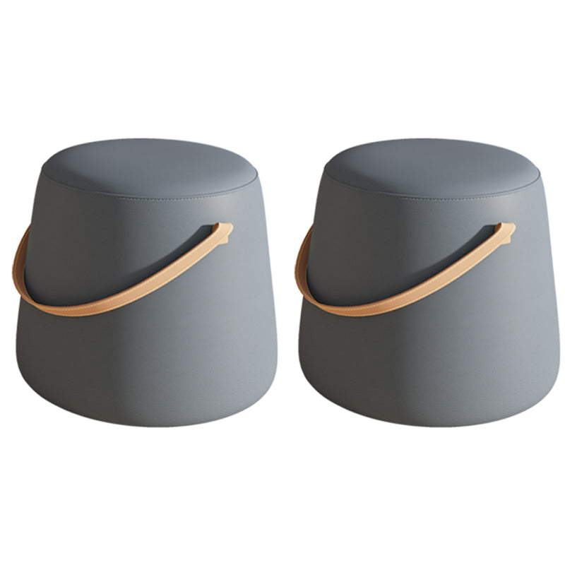 Orange Contemporary Pouf Water Resistant Pouf for Home Decoration 16.5"L x 17"W x 16"H Grey 2 Piece Set Clearhalo 'furn' 'furn_ottomans_poufs' 'Furniture' 'Living Room Furniture' 'Ottomans & Poufs' 'ottomans_poufs' 6370812
