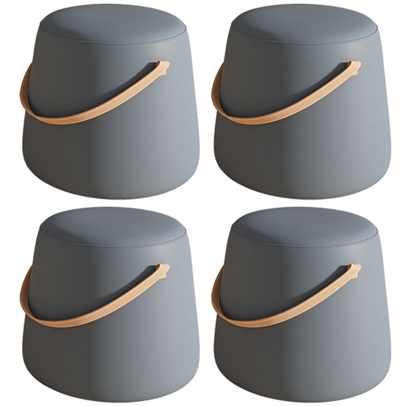 Orange Contemporary Pouf Water Resistant Pouf for Home Decoration 16.5"L x 17"W x 16"H Grey 4 Piece Set Clearhalo 'furn' 'furn_ottomans_poufs' 'Furniture' 'Living Room Furniture' 'Ottomans & Poufs' 'ottomans_poufs' 6370813