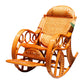 Silla mecedora tradicional rattan backrest backrest cilindro de reposabrazos incorporado