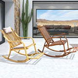 Chaise à bascule traditionnelle chaise à bascule intérieure à ossature de dos trapézoïdal en osier en osier