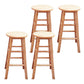 Modern Armless Wooden Counter Stool Oak Wood High Stool with 4 Legs 4 Piece Set Counter Stool (23.5"H) Clearhalo 'Bar Furniture' 'Bar Stools' 'bar_stools' 'furn' 'furn_bar_stools' 'Furniture' 'Kitchen & Dining Furniture' 6370980
