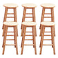 Modern Armless Wooden Counter Stool Oak Wood High Stool with 4 Legs 6 Piece Set Counter Stool (23.5"H) Clearhalo 'Bar Furniture' 'Bar Stools' 'bar_stools' 'furn' 'furn_bar_stools' 'Furniture' 'Kitchen & Dining Furniture' 6370981
