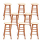 Modern Armless Wooden Counter Stool Oak Wood High Stool with 4 Legs 8 Piece Set Counter Stool (23.5"H) Clearhalo 'Bar Furniture' 'Bar Stools' 'bar_stools' 'furn' 'furn_bar_stools' 'Furniture' 'Kitchen & Dining Furniture' 6370984