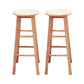 Modern Armless Wooden Counter Stool Oak Wood High Stool with 4 Legs 2 Piece Set Bar Stool(28"H) Clearhalo 'Bar Furniture' 'Bar Stools' 'bar_stools' 'furn' 'furn_bar_stools' 'Furniture' 'Kitchen & Dining Furniture' 6370986