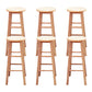 Modern Armless Wooden Counter Stool Oak Wood High Stool with 4 Legs 6 Piece Set Bar Stool(28"H) Clearhalo 'Bar Furniture' 'Bar Stools' 'bar_stools' 'furn' 'furn_bar_stools' 'Furniture' 'Kitchen & Dining Furniture' 6370988