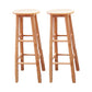 Modern Armless Wooden Counter Stool Oak Wood High Stool with 4 Legs 2 Piece Set Bar Stool(31"H) Clearhalo 'Bar Furniture' 'Bar Stools' 'bar_stools' 'furn' 'furn_bar_stools' 'Furniture' 'Kitchen & Dining Furniture' 6370991