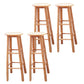 Modern Armless Wooden Counter Stool Oak Wood High Stool with 4 Legs 4 Piece Set Bar Stool(31"H) Clearhalo 'Bar Furniture' 'Bar Stools' 'bar_stools' 'furn' 'furn_bar_stools' 'Furniture' 'Kitchen & Dining Furniture' 6370992