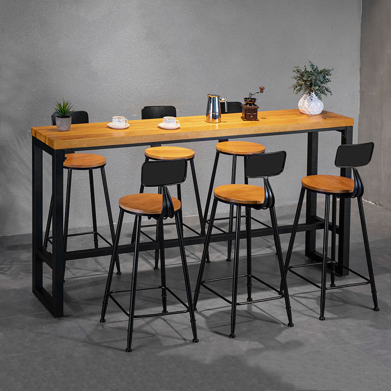 Tabouret de comptoir de style contemporain, tabouret de bar sans accoudoirs à dossier bas pour l'intérieur