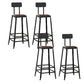 Tabouret de comptoir de style contemporain, tabouret de bar sans accoudoirs à dossier bas pour l'intérieur