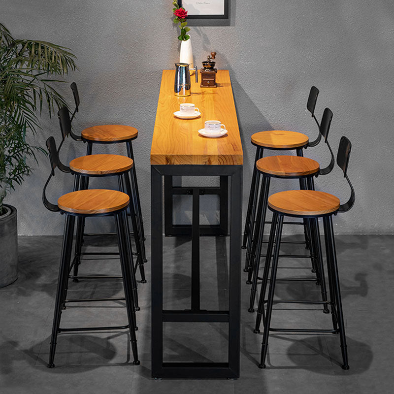 Tabouret de comptoir de style contemporain, tabouret de bar sans accoudoirs à dossier bas pour l'intérieur
